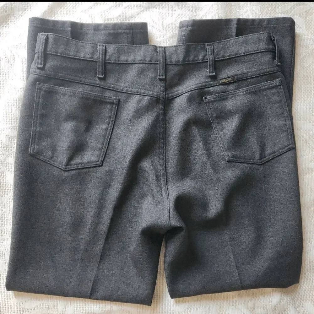 P30 Wrangler Men’s Dark Gray Polyester Trousers NWOT